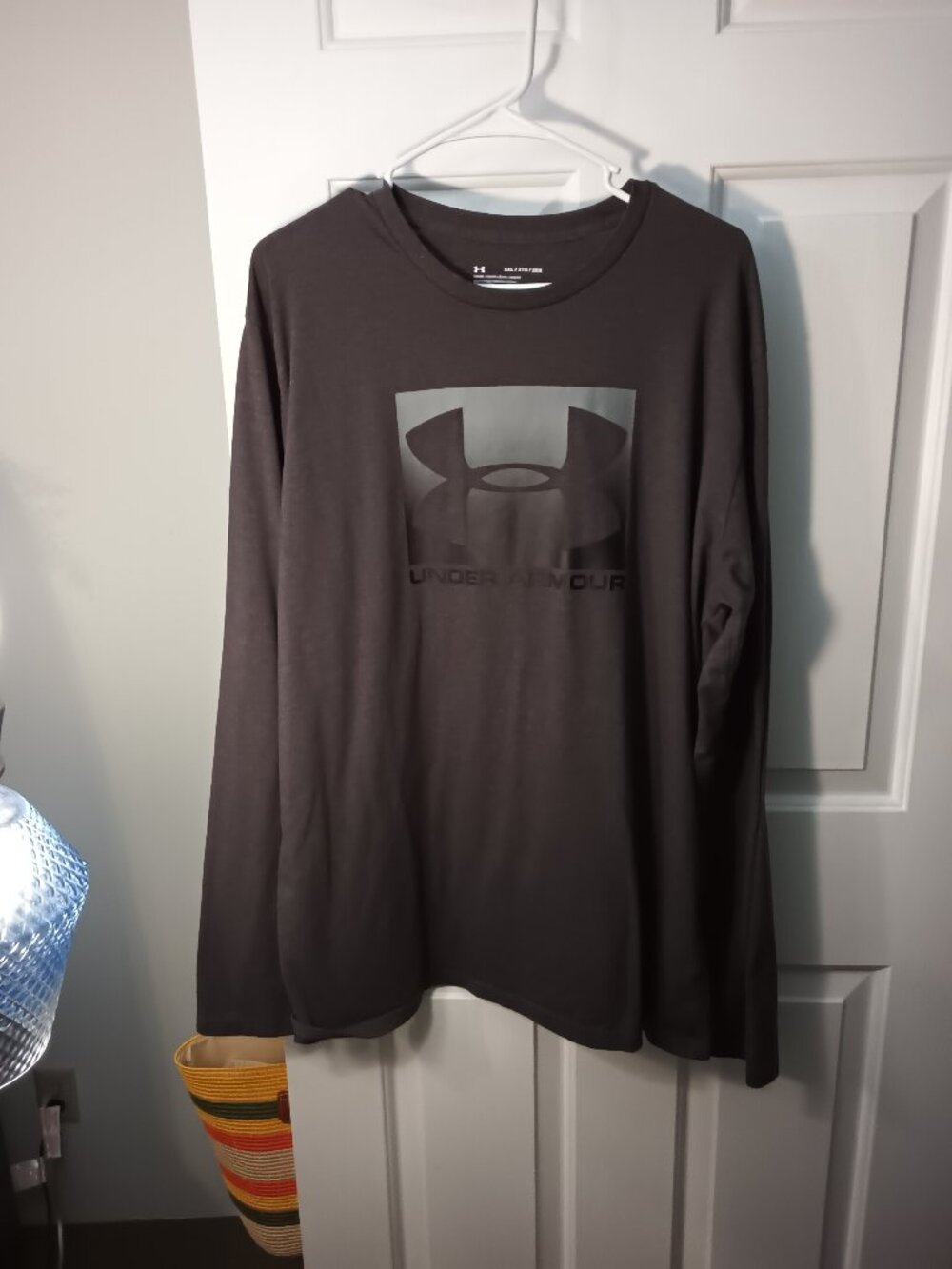 Mens Under Armour Brand Long Sleeve Tee Gray Size XXL